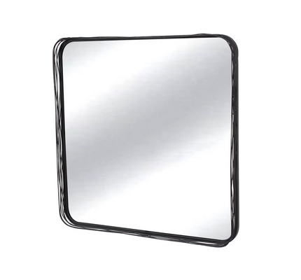 Miroir déco ORIGINAL Miroir filaire métal fin carré noir 60X60
